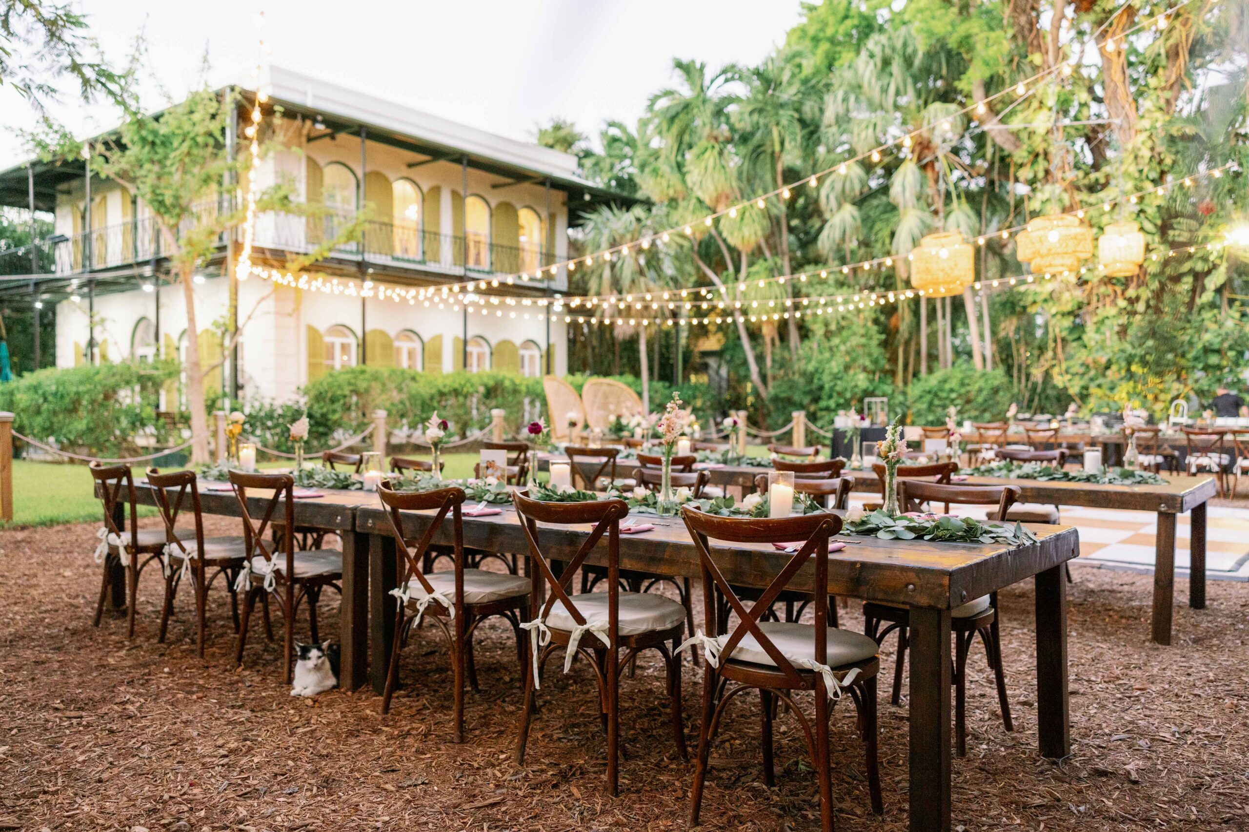 Key West wedding reception at The Hemingway Home