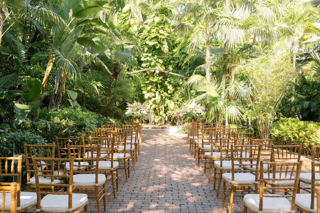 A wedding ceremony at The Ernest Hemingway Home