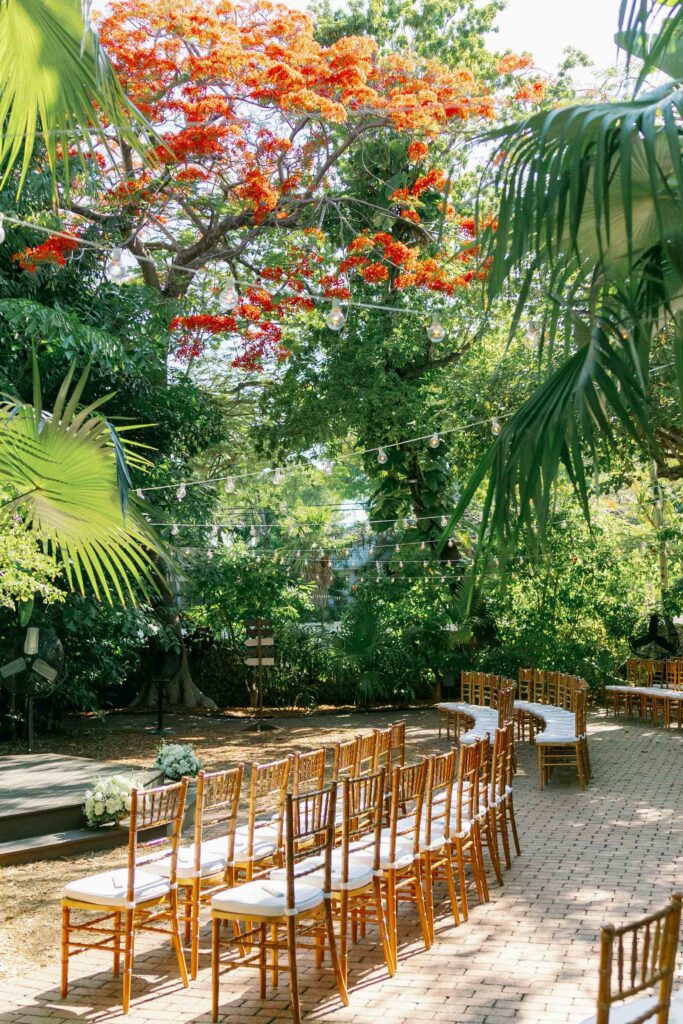 A wedding ceremony in Key West at The Ernest Hemingway Home